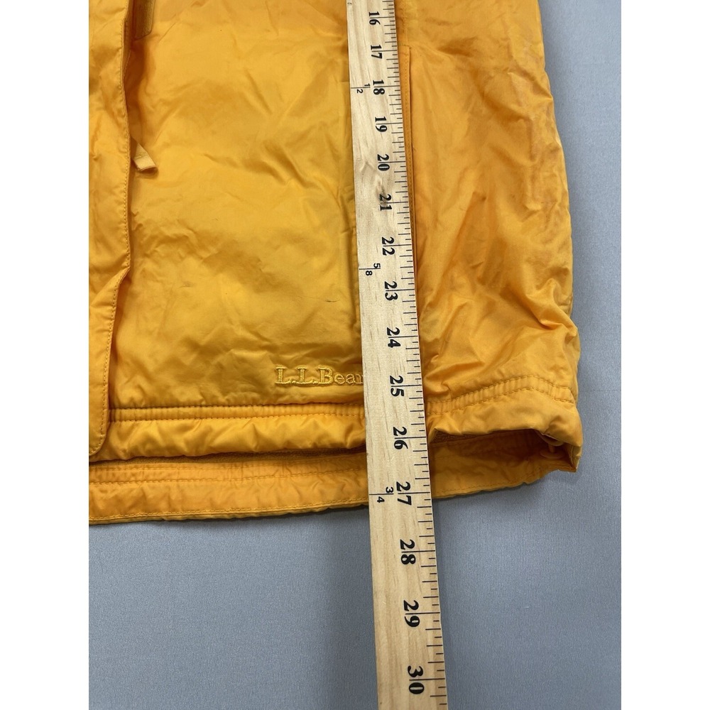 LL Bean Womens Jacket Medium Yellow Gorpcore Hiking Outdoor Fleece Lined Vintage - Picture 10 of 12